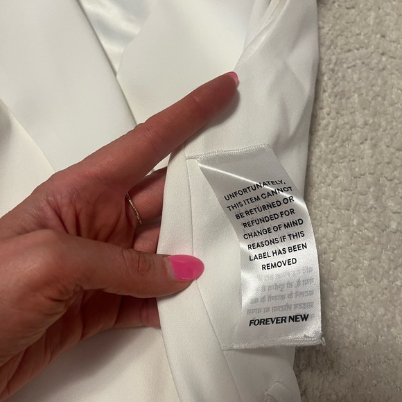 NWT Forever New Cream Tailored Blazer Dress- size 4 - Picture 5 of 6